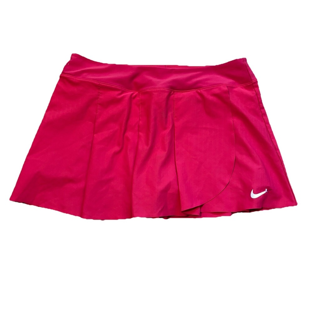 Nike Dri-Fit Advantage Tennis Skirt Women's Large Fuchsia Cherry Pink See Pics!